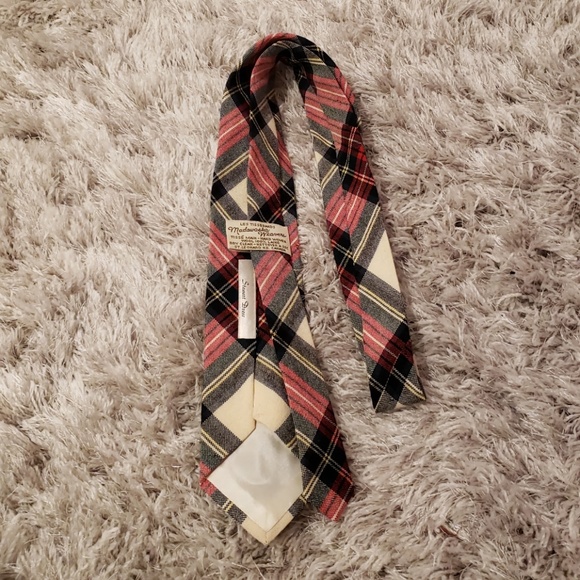 Vintage wool plaid tie - Picture 3 of 4